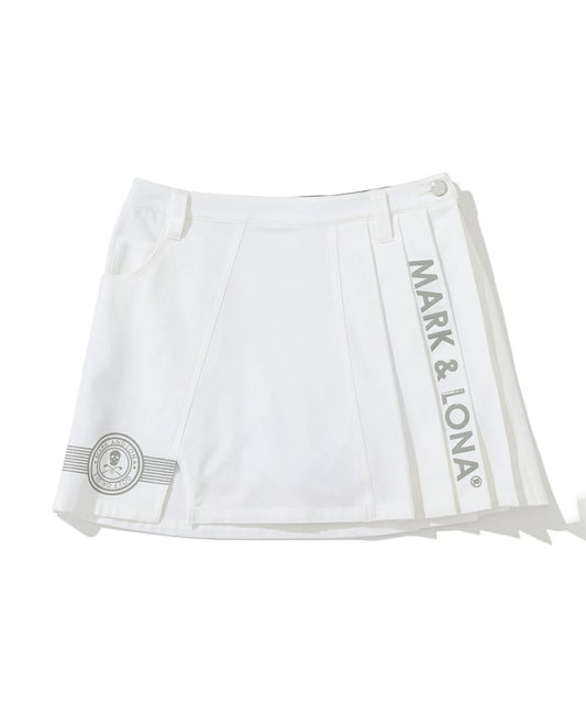 MARK&LONA WOMENS Lotta Asym Pleated Mini Skirt