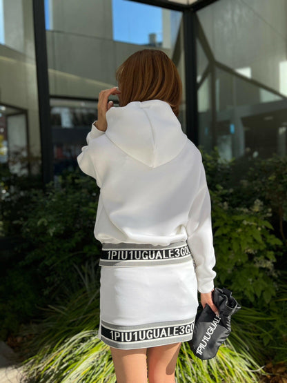 1PIU1UGUALE3 WOMENS LOGO RIB SKIRT