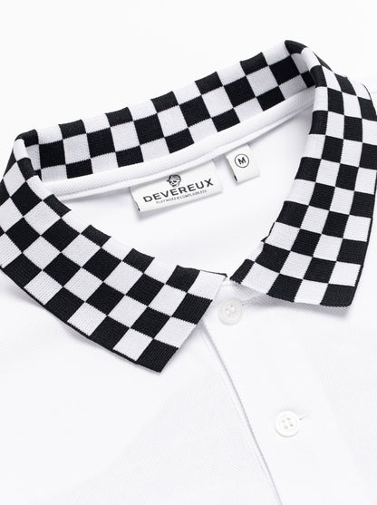DEVEREUX GOLF MENS Icon Checker RibPolo