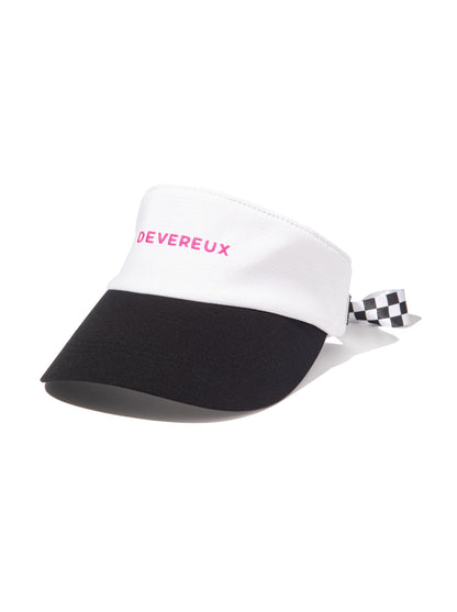 DEVEREUX GOLF WOMENS Dot Air Basic Checker Ribbon Visor