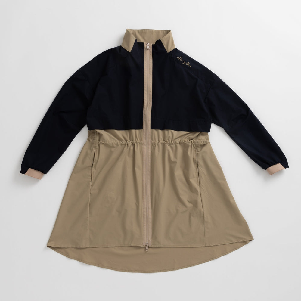 HERG1 WOMENS WINDPROOF&PACKABLE ONE-PIECE COAT