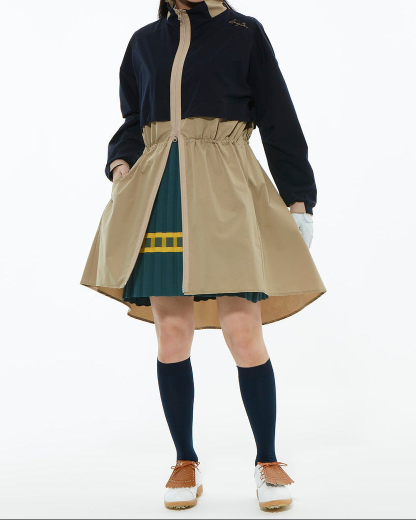 HERG1 WOMENS WINDPROOF&PACKABLE ONE-PIECE COAT