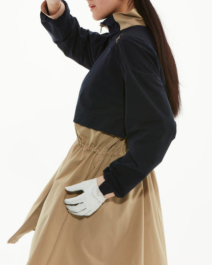 HERG1 WOMENS WINDPROOF&PACKABLE ONE-PIECE COAT