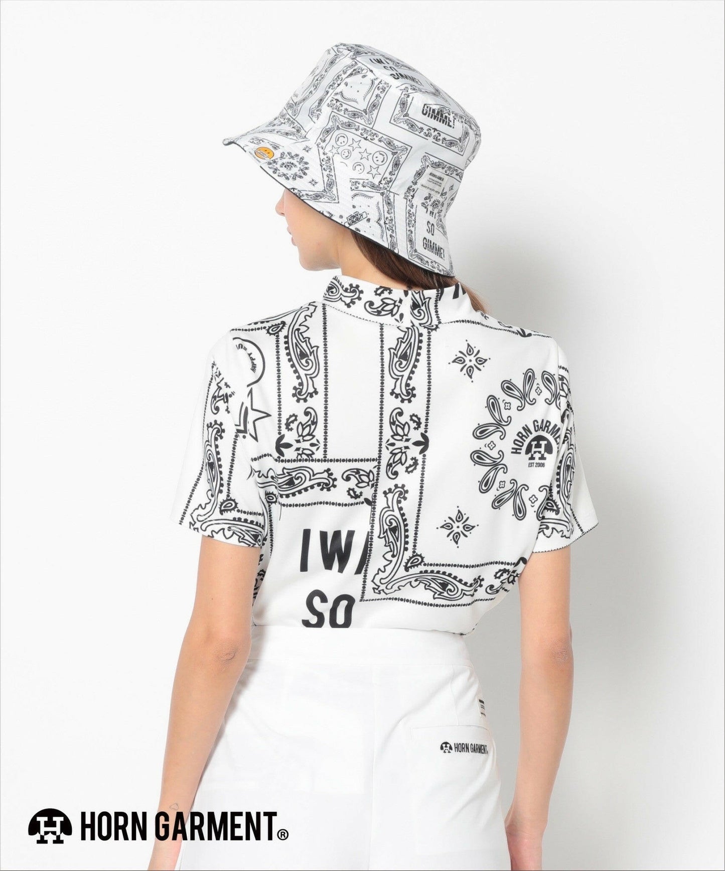 HORN GARMENT WOMENS Short Sleeve Mockneck(DE Limited)