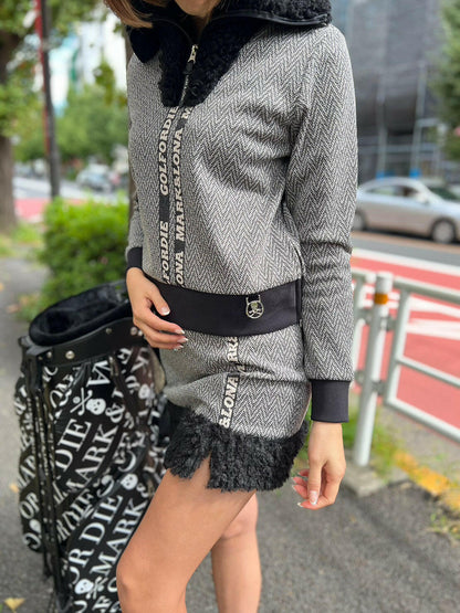 MARK&LONA WOMENS Lexa Neck Fur Tops