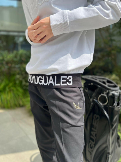 1PIU1UGUALE3 MENS 113 GOLF CREW NECK KNIT LOGO RIB