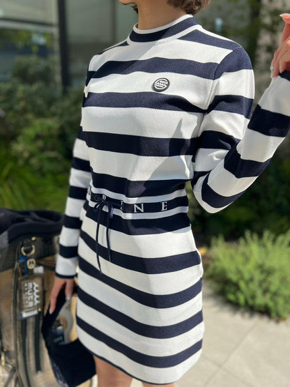 MUTA WOMENS BORDER KNIT DRESS