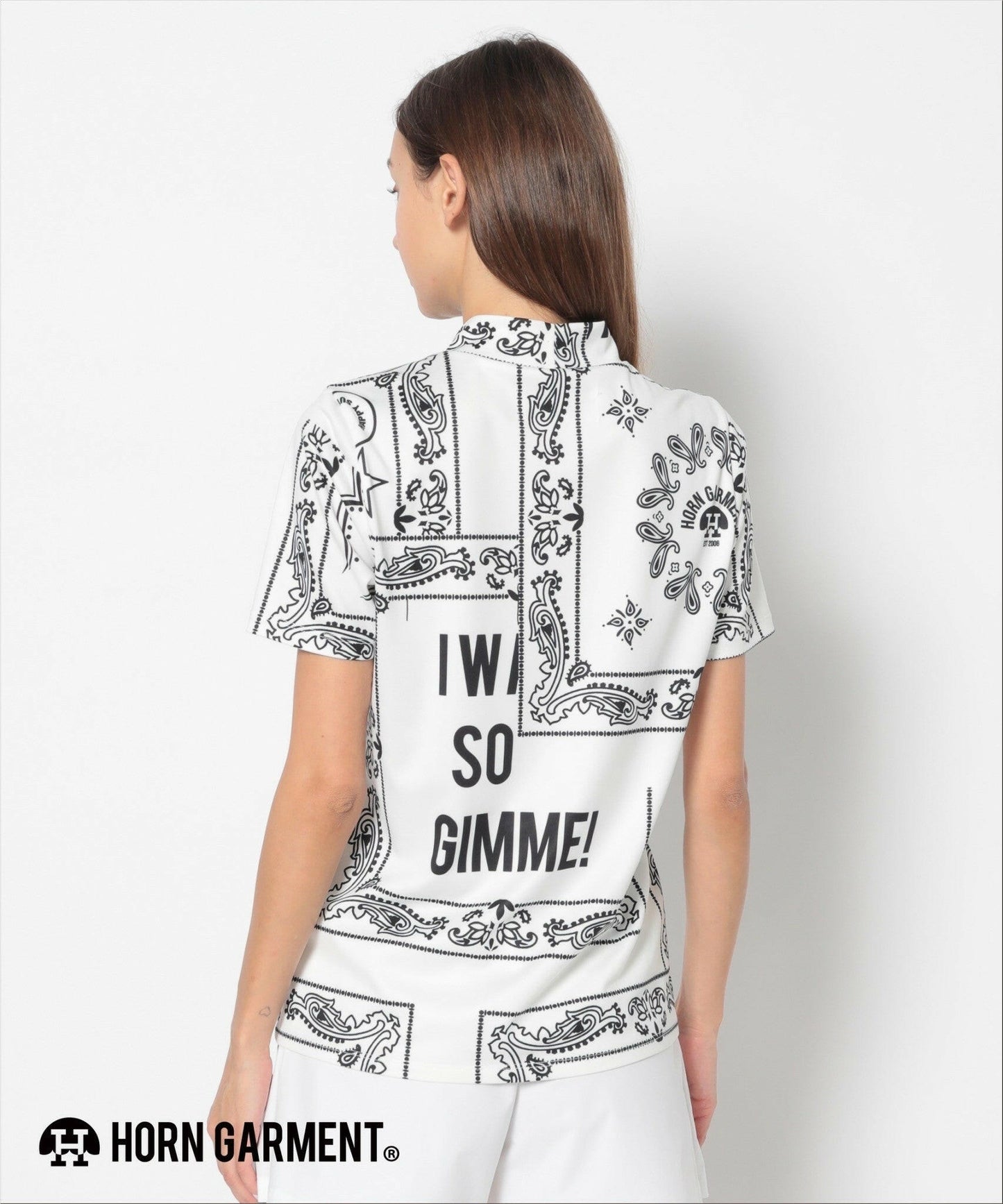 HORN GARMENT WOMENS Short Sleeve Mockneck(DE Limited)