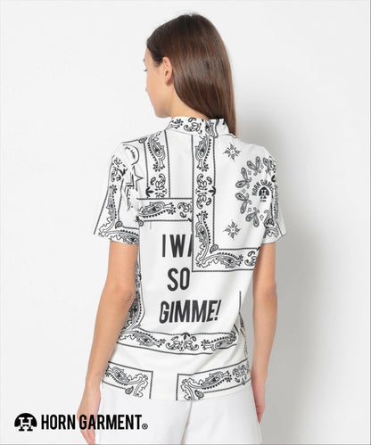 HORN GARMENT WOMENS Short Sleeve Mockneck(DE Limited)