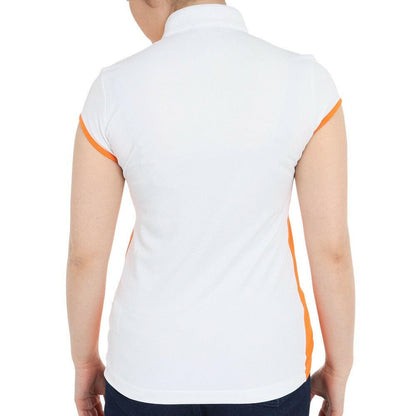 GOLFINO WOMENS NATURAL LIGHT CAP SLEEVE POLO