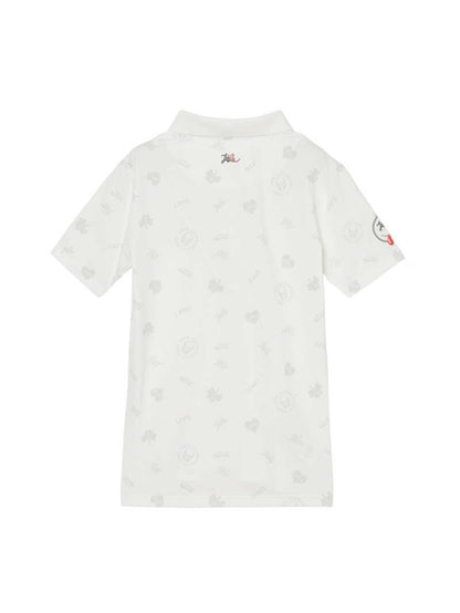 lucien pellat-finet WOMENS LPFG ALL OVER ﾌﾟﾘﾝﾄﾎﾟﾛｼｬﾂ S/S