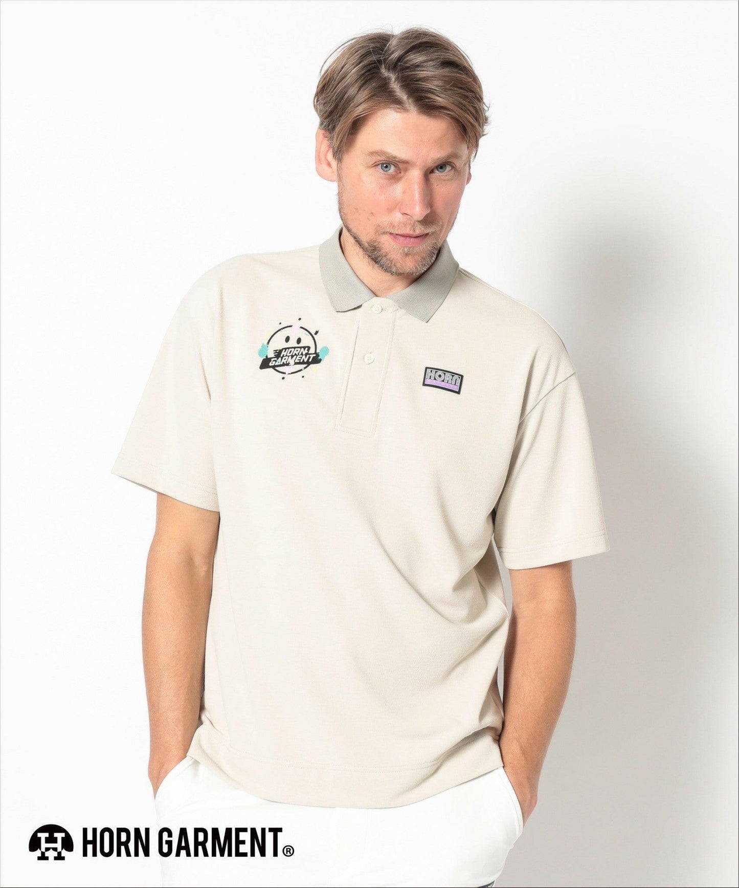HORN GARMENT MENS Short Sleeve POLO(DE Limited)