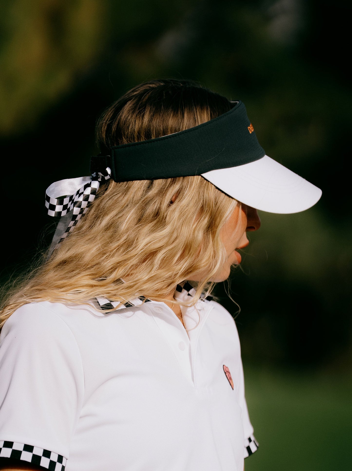 DEVEREUX GOLF WOMENS Dot Air Basic Checker Ribbon Visor