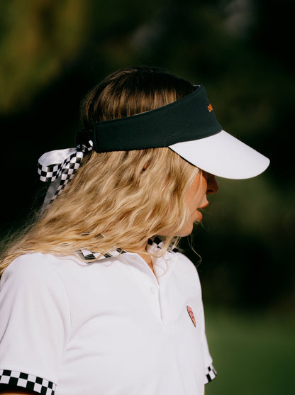 DEVEREUX GOLF WOMENS Dot Air Basic Checker Ribbon Visor
