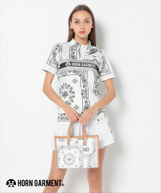 HORN GARMENT WOMENS Short Sleeve Mockneck(DE Limited)
