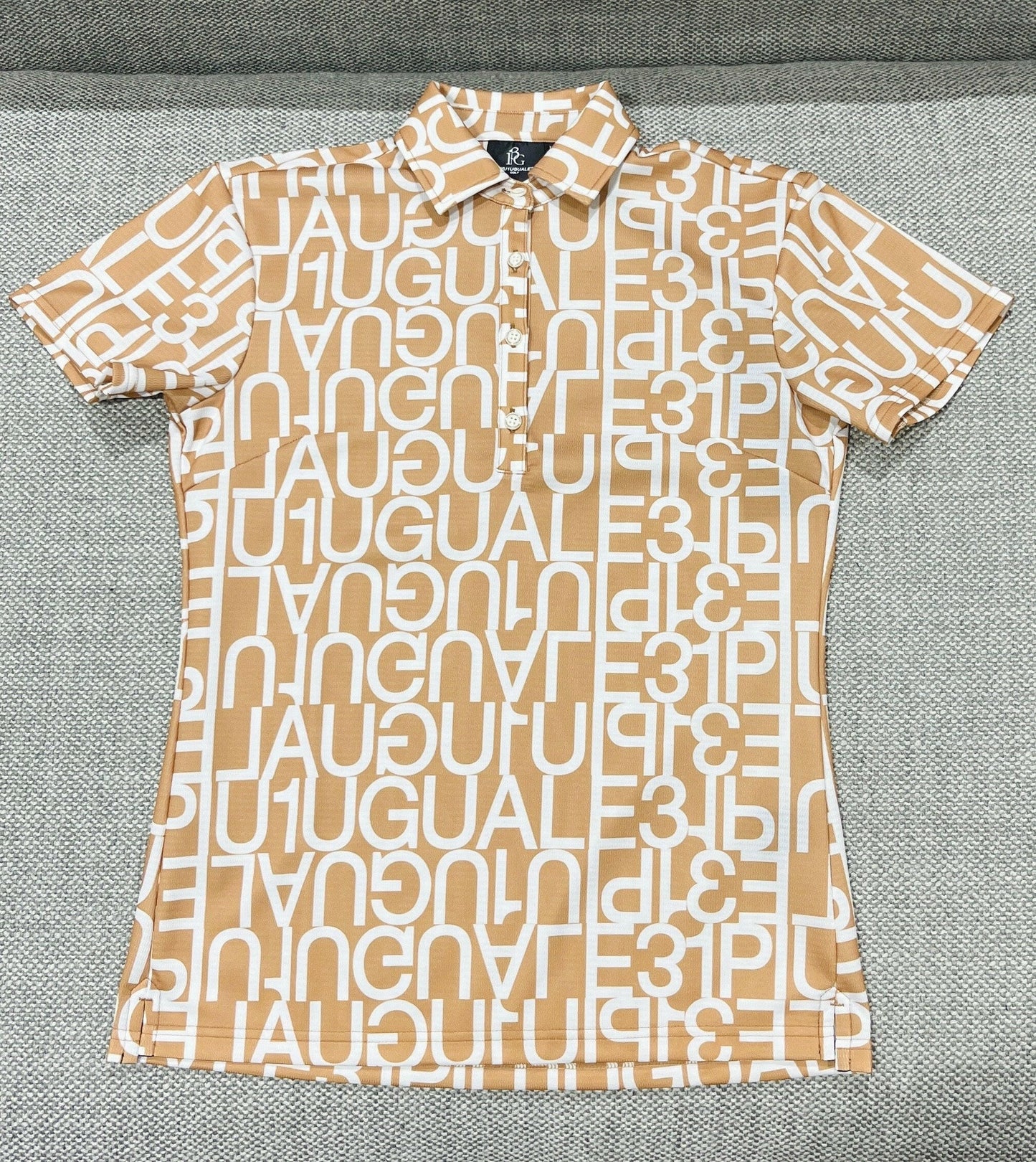 1PIU1UGUALE3 WOMENS BIG LOGO S/S POLO