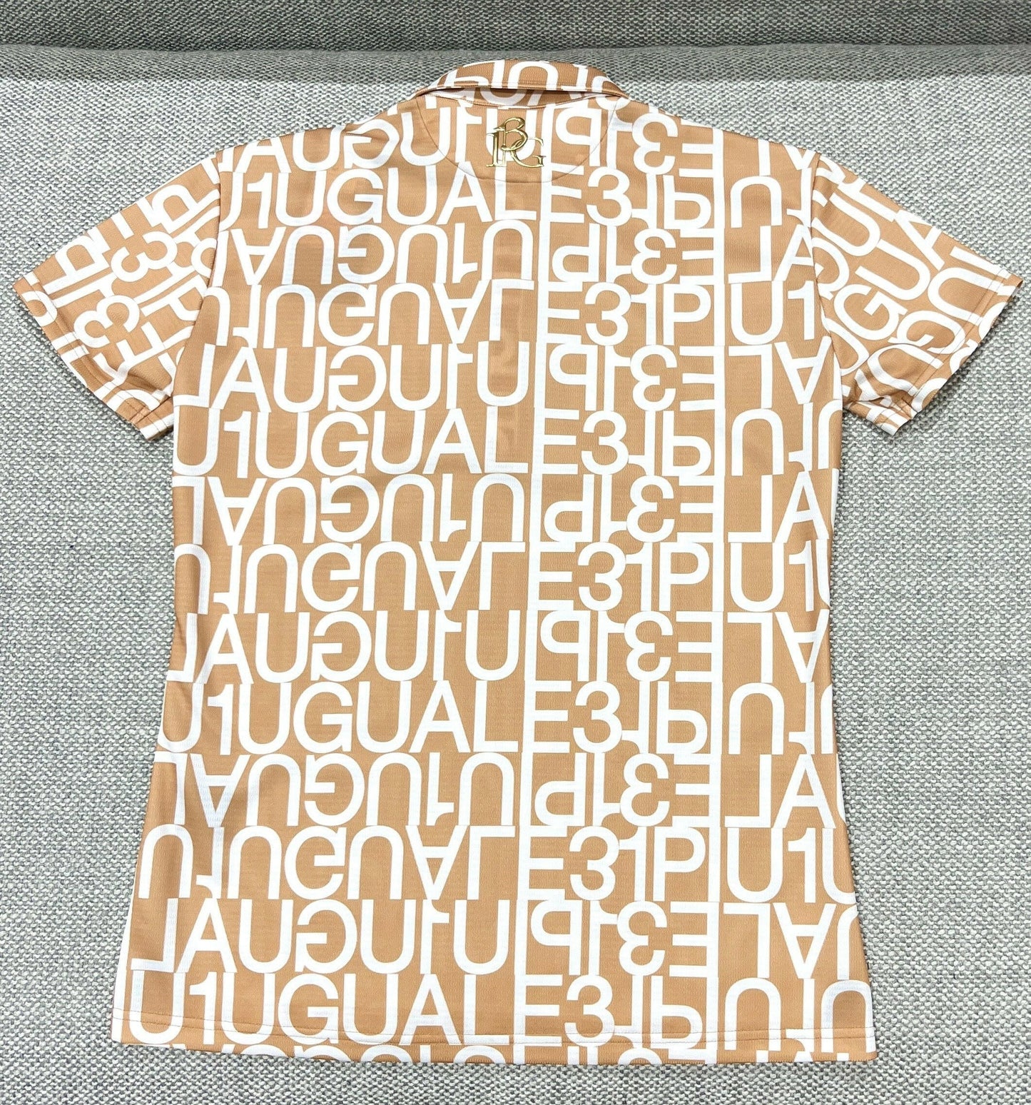1PIU1UGUALE3 WOMENS BIG LOGO S/S POLO