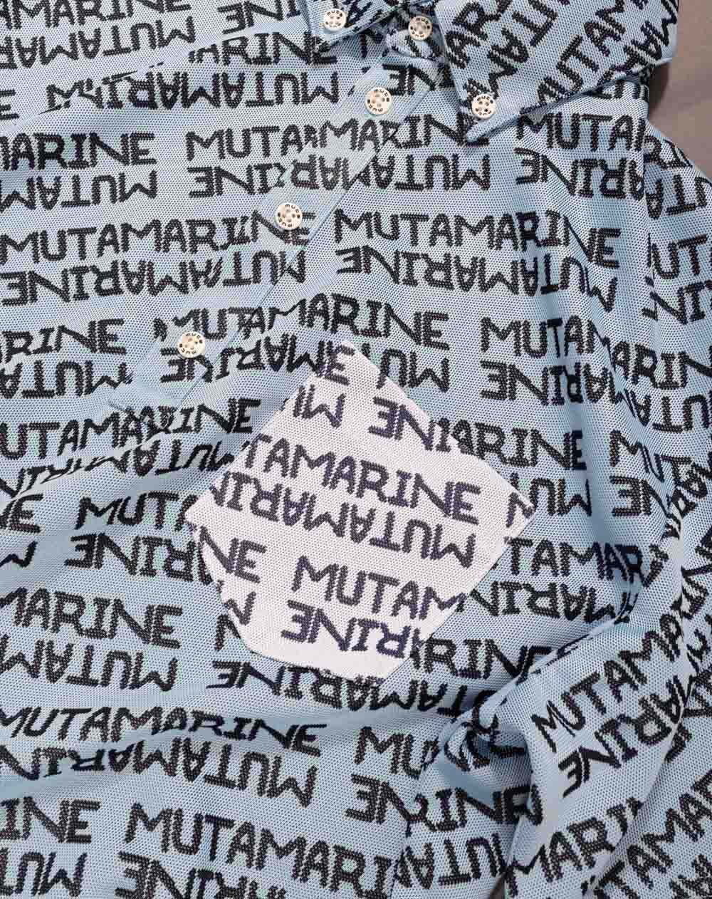 MUTA MENS Diagonal Jacquard Polo Shirt