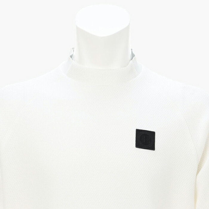 BRIEFING Men CE MS LOGO BACK RIB LS MOCK NECK RF