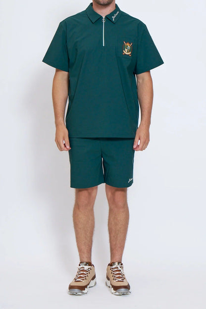 BELLMORE MENS DRY-STRETCH LOGO SHORT PANTS
