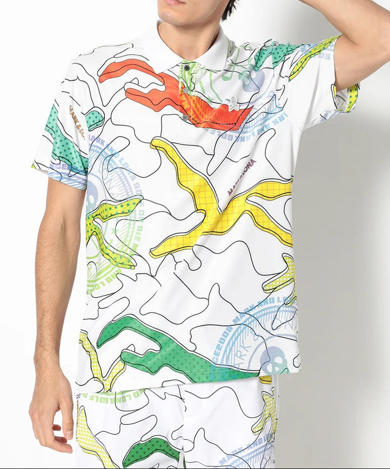 MARK&LONA MENS Axon Camo Mesh Performance Polo