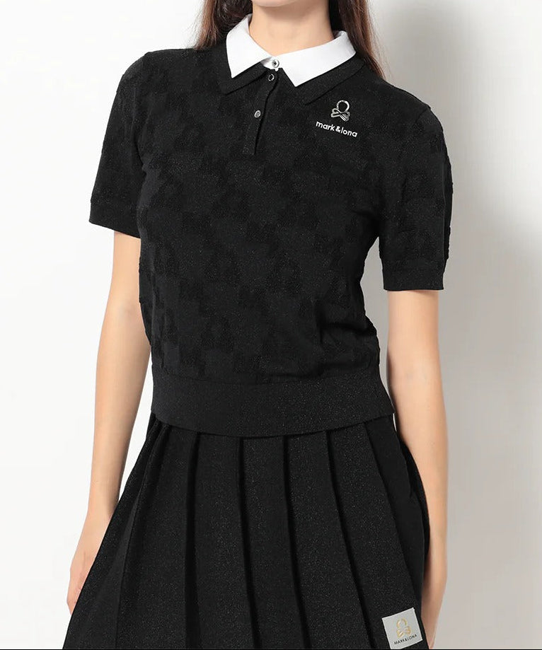 MARK&LONA WOMENS Quadro Icon 2-Way Collar Knit Polo