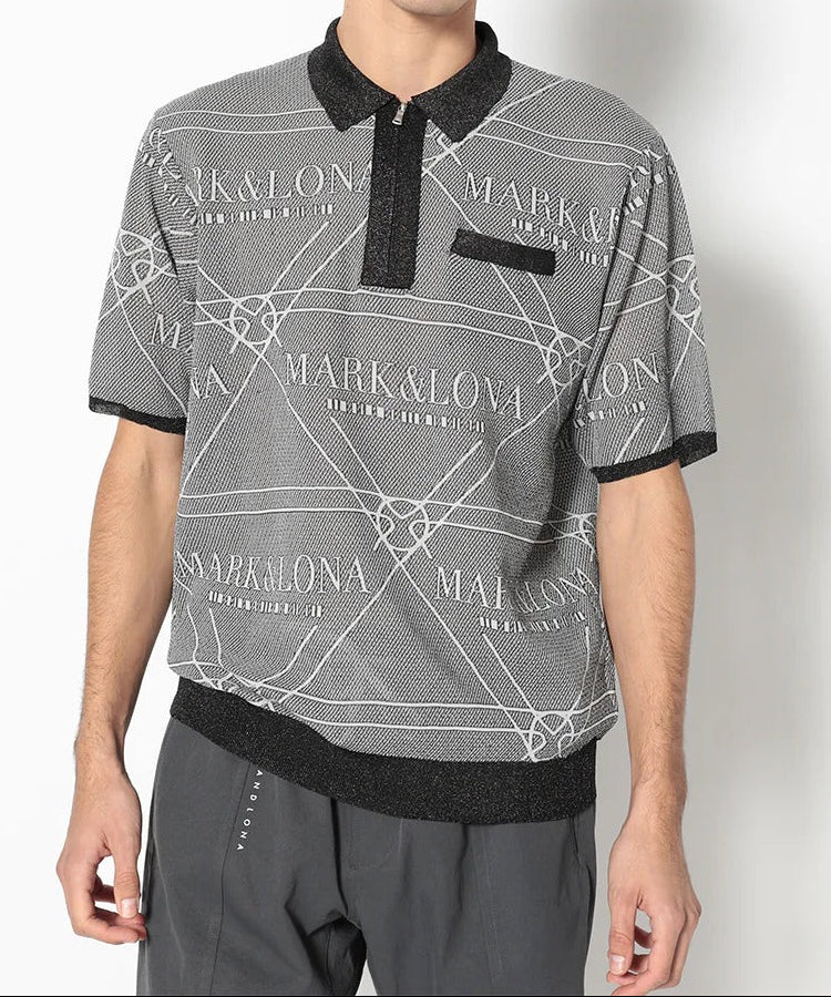 MARK&LONA MENS Jacquard-knit Polo Shirt