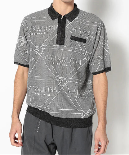 MARK&LONA MENS Jacquard-knit Polo Shirt