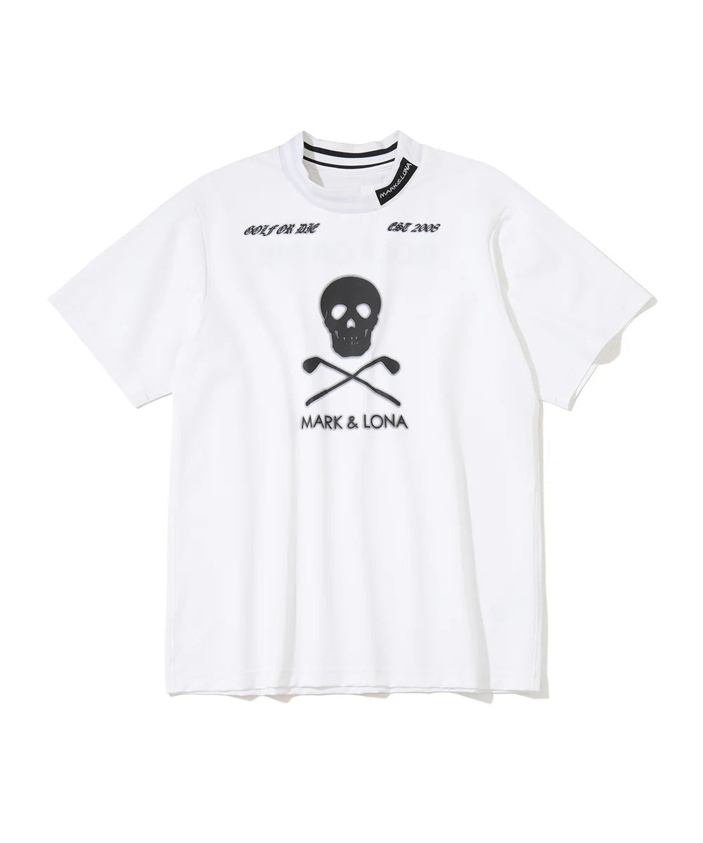 MARK&LONA MENS Icon Skull Stretch Nylon Piqué Mock