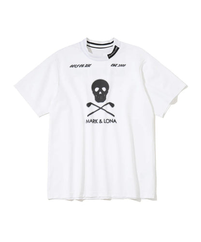 MARK&LONA MENS Icon Skull Stretch Nylon Piqué Mock
