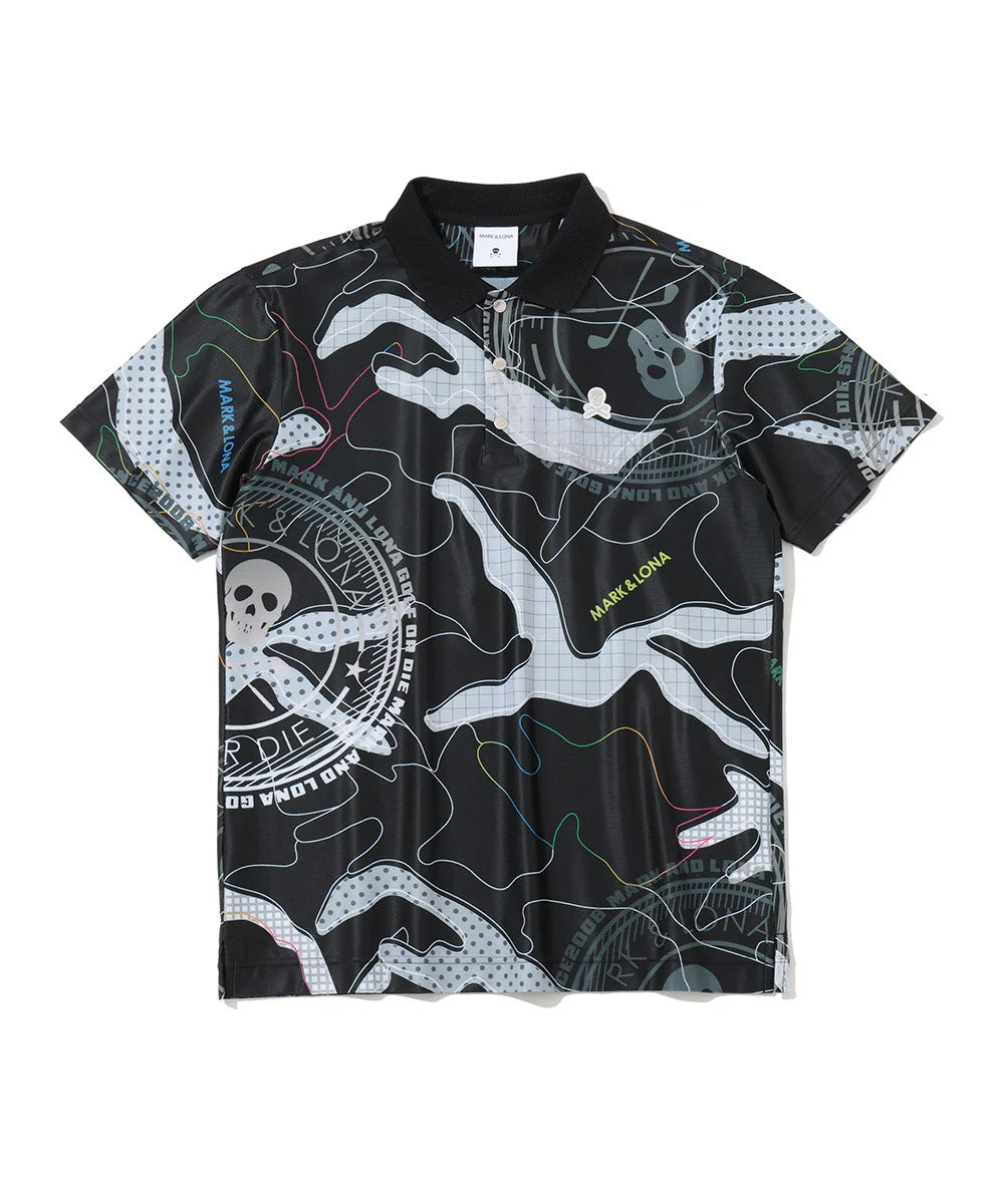 MARK&LONA MENS Axon Camo Mesh Performance Polo