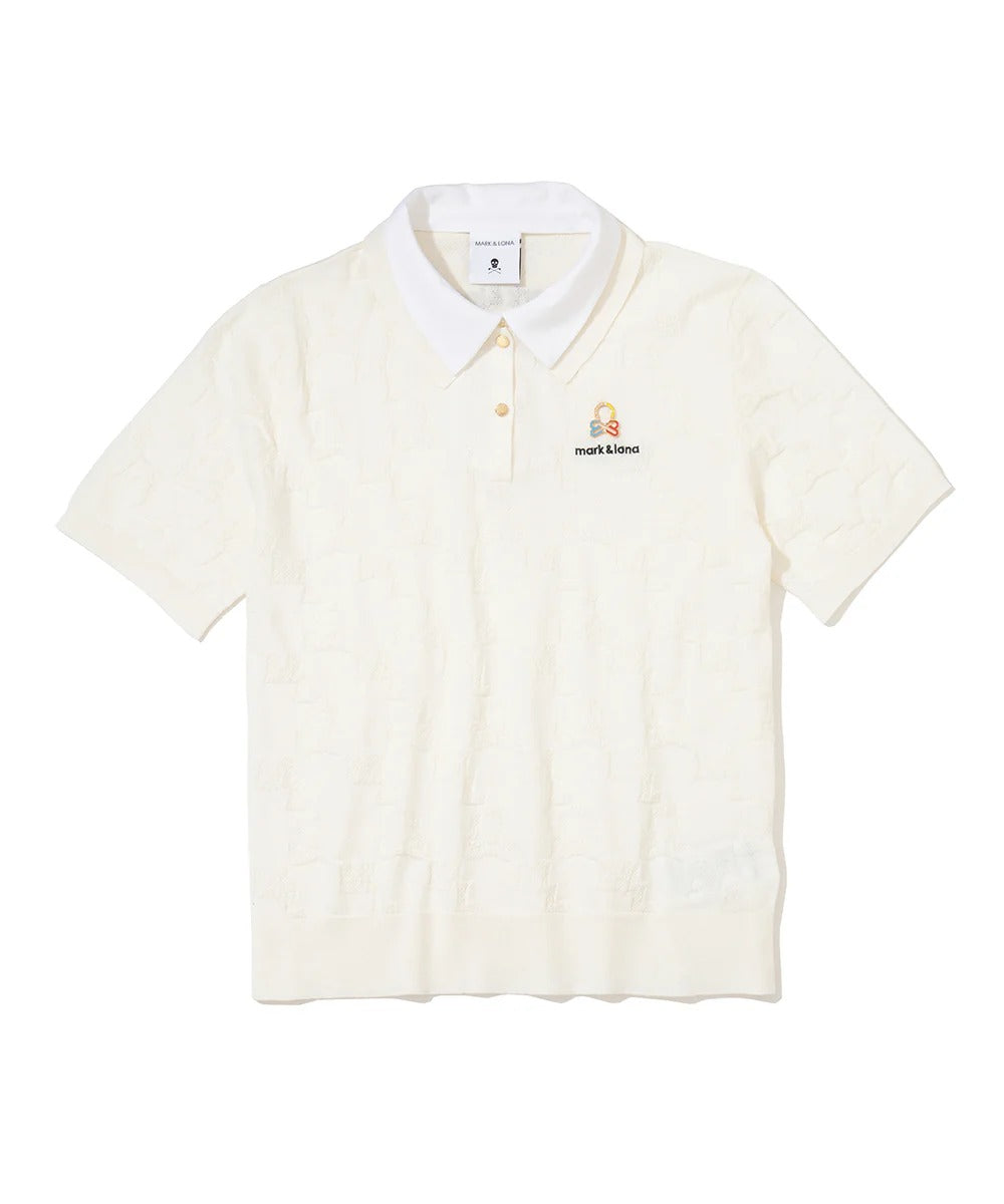 MARK&LONA WOMENS Quadro Icon 2-Way Collar Knit Polo