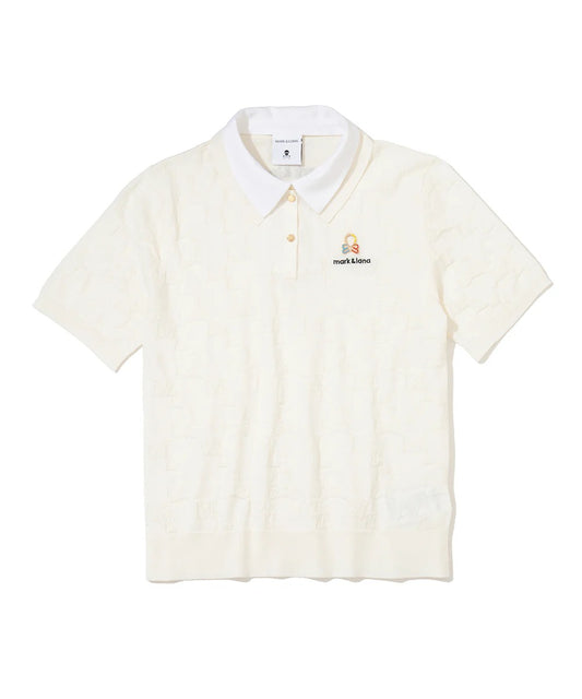 MARK&LONA WOMENS Quadro Icon 2-Way Collar Knit Polo