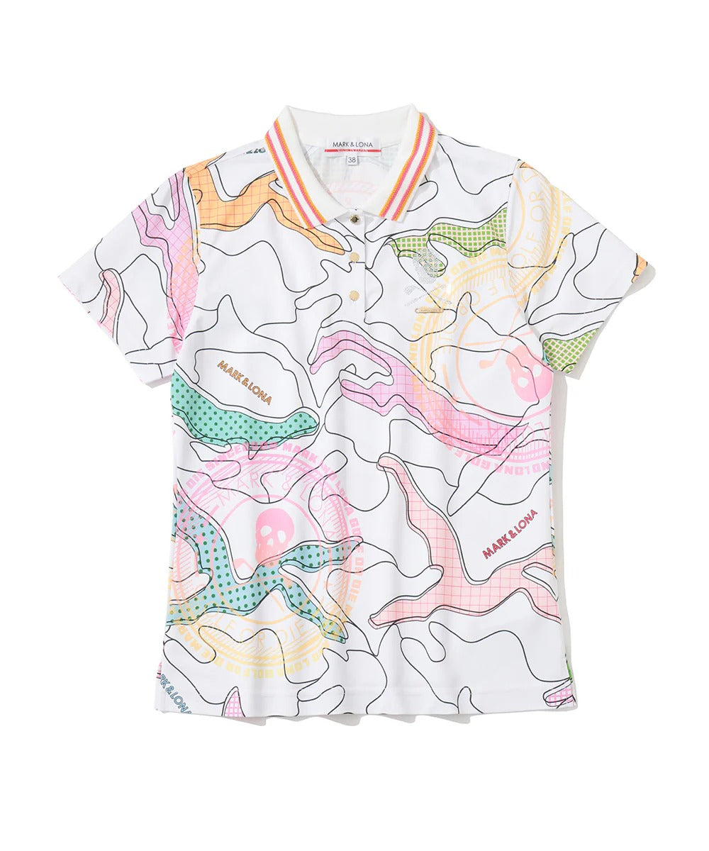 MARK&LONA WOMENS Axon Camo AirTech Micro-Piqué Zip Polo