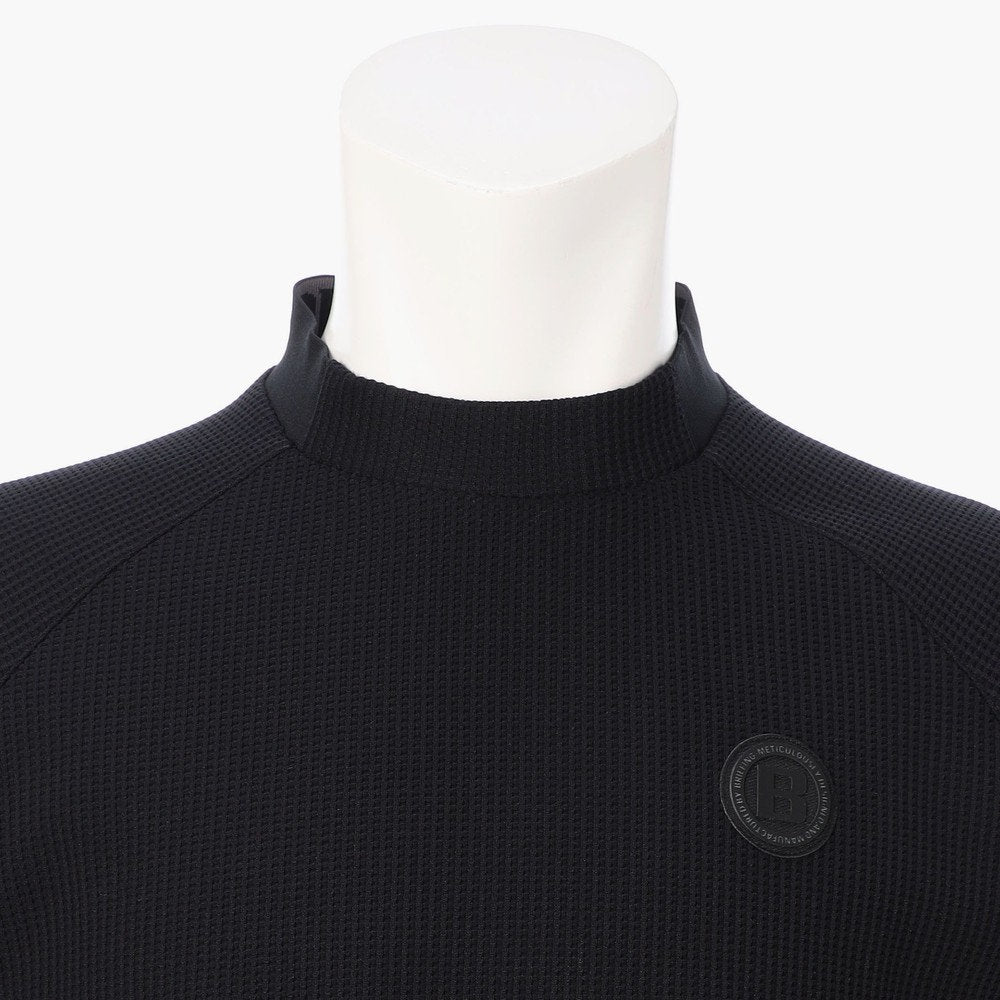BRIEFING MENS CE MS WAFFLE NECK LOGO HIGHNECK RF