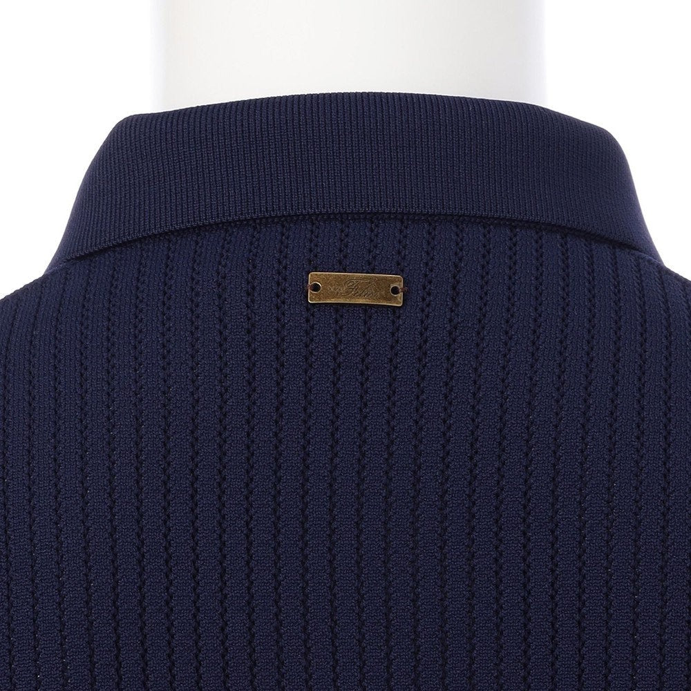 FELISI MENS MS EYELET STRIPE KNIT POLO