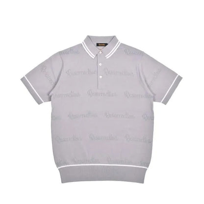 Resurrection MENS Mesh Logo Knit Polo Shirt
