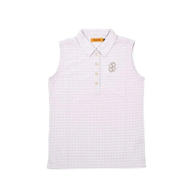 Resurrection WOMENS Gingham Check Sleeveless Polo Shirt