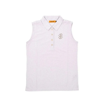 Resurrection WOMENS Gingham Check Sleeveless Polo Shirt