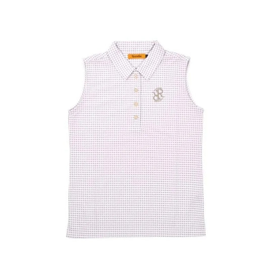 Resurrection WOMENS Gingham Check Sleeveless Polo Shirt