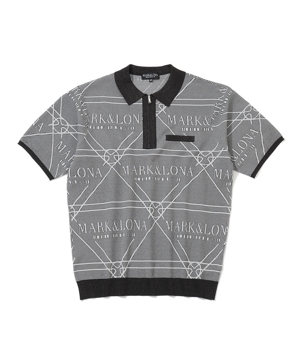 MARK&LONA MENS Jacquard-knit Polo Shirt