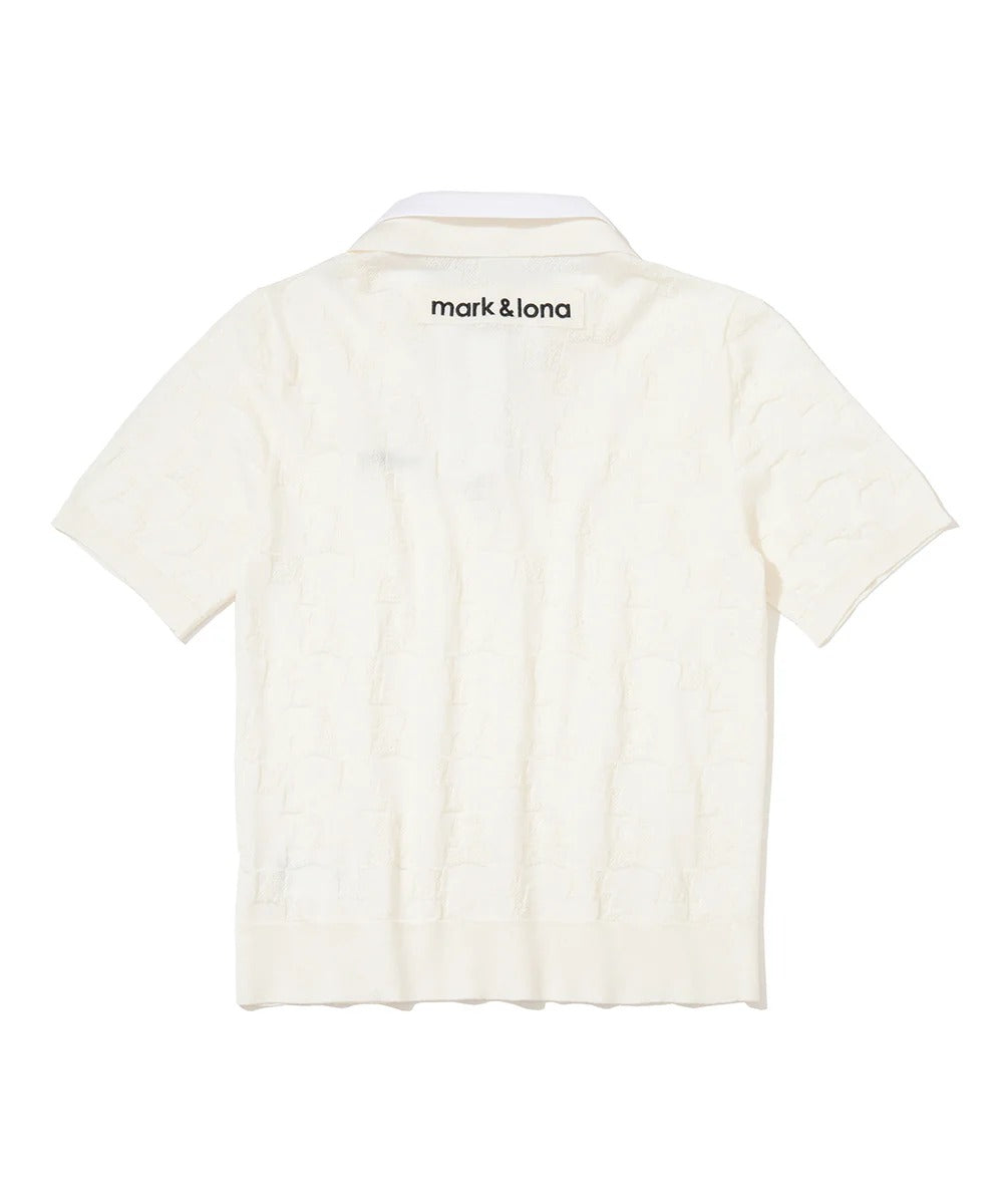 MARK&LONA WOMENS Quadro Icon 2-Way Collar Knit Polo