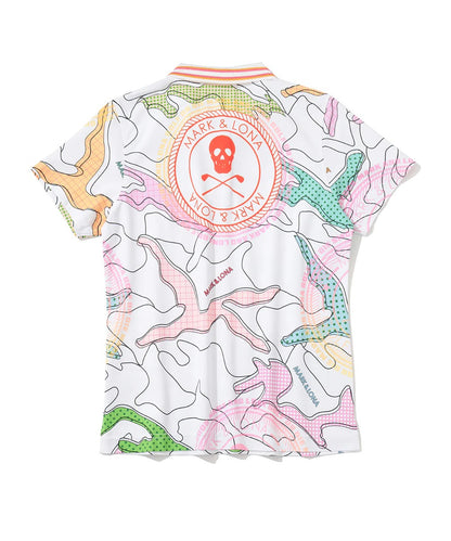 MARK&LONA WOMENS Axon Camo AirTech Micro-Piqué Zip Polo