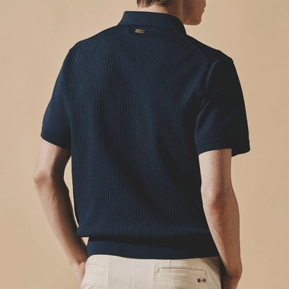 FELISI MENS MS EYELET STRIPE KNIT POLO