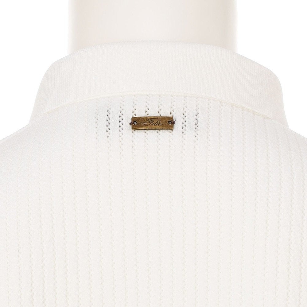 FELISI MENS MS EYELET STRIPE KNIT POLO