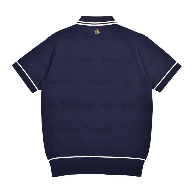 Resurrection MENS Mesh Logo Knit Polo Shirt