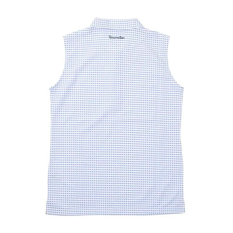 Resurrection WOMENS Gingham Check Sleeveless Polo Shirt