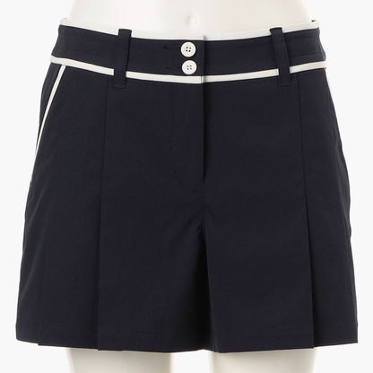 BRIEFING WOMENS WS STRIPE PLEATED SHORT PANTS