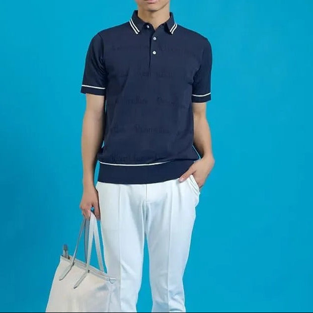 Resurrection MENS Mesh Logo Knit Polo Shirt