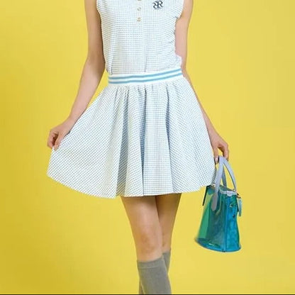 Resurrection WOMENS  Gingham Check Skirt Flared